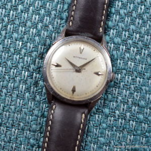 【貨物輸送無料】wittnauer 1950s manual winding 34粍 stainless steel ref 6214 cal 11wsg dauphine 男女兼用腕時計-腕時計