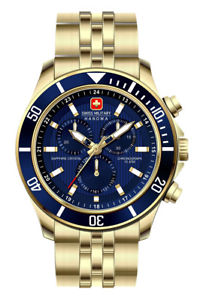【貨物輸送無料】swiss military hanowa flagship chrono 065183702003 herrenuhr saphirglas neu
