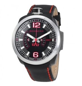 【送料無料】 mens bomberg bs45gmtsp0043 swiss made bolt68 gmt leather strap watch｜hokushin