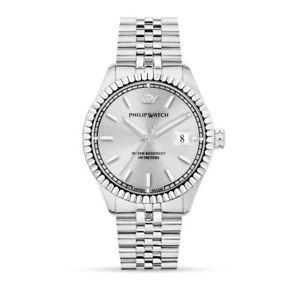 【貨物輸送無料】orologio philip watch caribe r8253597037 uomo watch swiss made silver data date