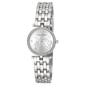 【送料無料】laura ashley womens quartz metal and alloy casual watch boxed