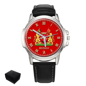 city of brussels coat of arms belgium gents mens wrist watch gift engraving city of brussels coat of arms belgium gents mens wrist watch gift engraving