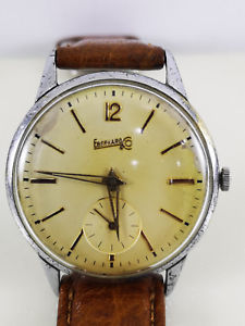 【貨物輸送無料】orologio 地方検事 polso vintage eberhard carica manuale anni 50 acciaio