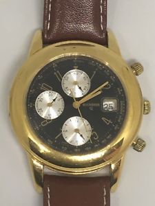 【送料無料】bucherer quartz 26 jewel chronograph watch, working and good condition｜hokushin