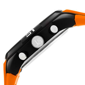 mens joshua amp; sons js61or sport chronograph orange silicone strap watch mens joshua amp; sons js61or sport chronograph orange silicone strap watch