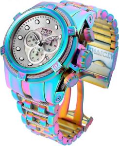 【送料無料】 mens invicta 22840 reserve bolt zeus swiss chronograph iridescent watch｜hokushin