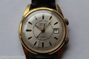 【送料無料】gruen precision alarm wristwatch swiss 17 jewels