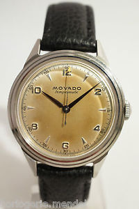 【送料無料】movado tempomatic acier en tres bon etat, seconde centrale, annes 50