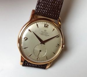 【送料無料】festina jumbo vintage manual 18k pink gold 37 mm cal fhf 175 rare men watch