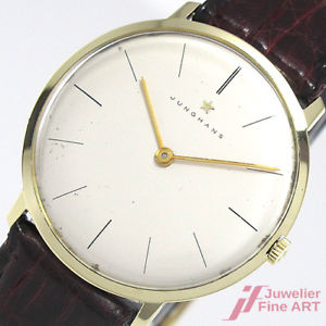【送料無料】vintage junghans 14k gelbgold handaufzug 34 mm plexiglas schliee verg｜hokushin