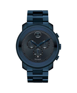 【送料無料】 movado bold mens large chronograph navy blue watch 3600279 111,490円