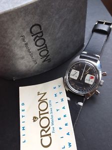 【送料無料】1960s croton computer swiss mens chronograph watch valjoux 7733 reduced