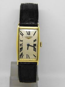 【送料無料】montre longines model tank allong en or jaune 18k mouvement 1416 ,vintage