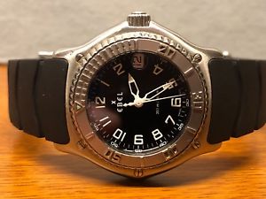 【送料無料】ebel 1911 mens e9187341 quartz 40mm rubber ebel strap