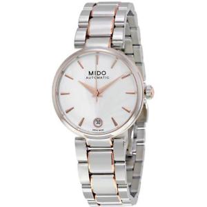 【送料無料】neues angebotmido womens baroncelli ii 33mm steel case automatic watch m0222072203111