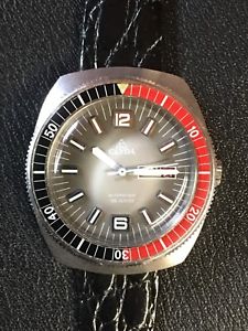 【送料無料】vintage skin diver watch clyda 20atm automatic day date pepsi bezel eta2789 rare