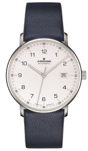 【送料無料】authorized dealer junghans 027473500 form a blue leather strap automatic watch