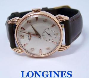 【送料無料】vintage 14k rose longines mens winding watch c1950s cal 23m* exlnt* serviced