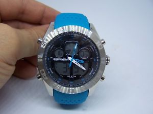 【送料無料】quiksilver the fifty50 qs1017blsv 45mm analog digital chronograph watch｜hokushin