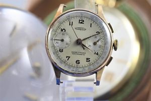 【送料無料】aureole vintage antimagnetic chronograph 18 kt gold 33 mm 313 not running
