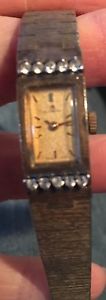 【送料無料】vintage ladies jeweled bucherer watch