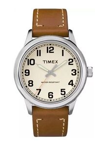 timex tw2r22700, mens easy reader, brown leather watch timex tw2r22700, mens easy reader, brown leather watch
