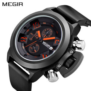 【貨物輸送無料】megir original watch men sport quartz men watches chronograph wrist watch rel