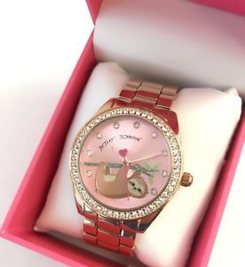 【送料無料】betsey johnson slowering it down sloth bear rose gold bracelet watch bj00685 nwt｜hokushin