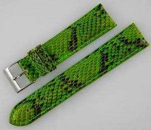 【送料無料】cinturino morellato vero pitone 18mm verde doppia fibbia made in italy