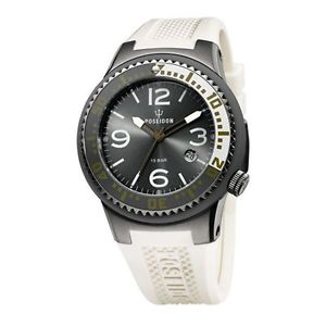 【送料無料】orologio uomo,poseidon kienzle,up00391,xl 52 mm,slim,150 metri,nero,grigio,diver