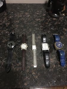 【送料無料】lot of mens dress and casual watches, sport illustrated, gas moon
