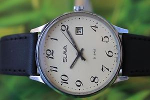 【送料無料】mens vintage very big ussr slava watch 21 jewels with calendar｜hokushin