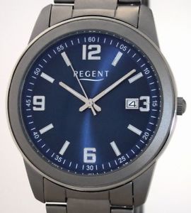【送料無料】klasse regent volltitan herrenuhr 5 atm wr datum antiallergisch｜hokushin