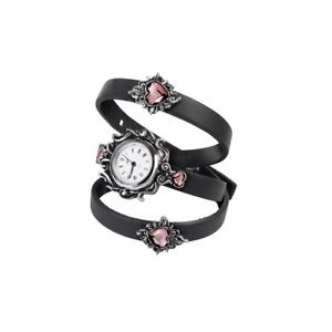 【送料無料】alchemy gothic heartfelt swarovski amethyst crystal victorian floral watch｜hokushin