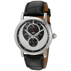 【送料無料】lucien piccard mens santorini quartz stainless steel and leather automatic w|hokushin