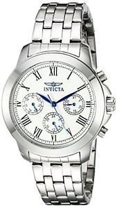 【送料無料】invicta womens specialty analog display swiss quartz silvertone watch