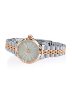 【送料無料】watch lady orologio hoops silver amp; gold ref 2560lsrg01 nuovo grey elegante