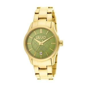【送料無料】orologio solo tempo donna liu jo tess tlj939 cinturino acciaio pvd oro verde｜hokushin