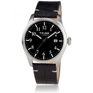 【送料無料】orologio breil tribe classic elegance ew0193 pelle nera watch numeri datario