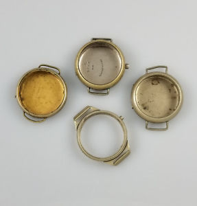 【送料無料】antique wwi era military styl trench wrist watch cases wire lugs parts｜hokushin