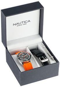 【送料無料】 nautica mens sport ring watch box set