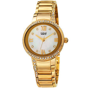 【送料無料】womens burgi bur187yg quartz swarovski gold tone stainless steel bracelet watch
