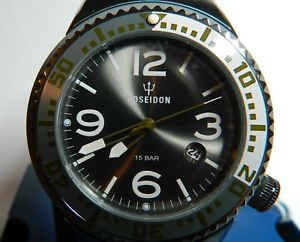 【送料無料】poseidon by kienzle of germany48mm miyota qtzpvd over stainless steel15 bar