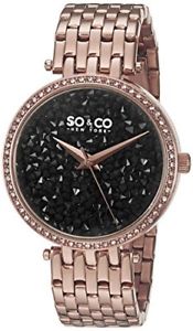 【送料無料】soamp;co york womens 50804 soho quartz 16k rose tone stainless steel watch｜hokushin