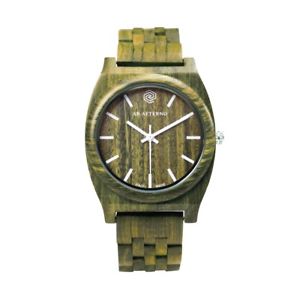 【送料無料】orologio in legno ab aeterno horizon collection in sandalo verde shade white｜hokushin