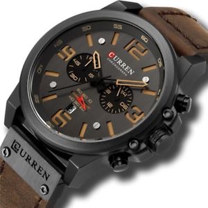 【送料無料】wrist watch fashion leather strap men accessories casual date business male gift