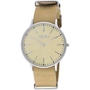 【送料無料】orologio uomo liu jo luxury navy tlj967 vera pelle beige classico|hokushin
