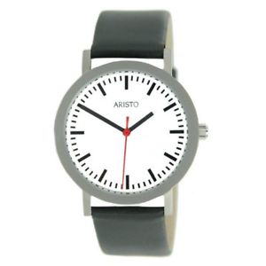 【送料無料】aristo herren uhr edelstahl bahnhof 3h03｜hokushin