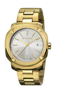 【送料無料】wenger mens edge index 100m gold tone stainless steel watch 011141116|hokushin