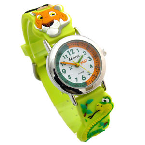 【貨物輸送無料】ravel kids time teacher watch jungle animals silicone strap 151378 腕時計-男女兼用腕時計